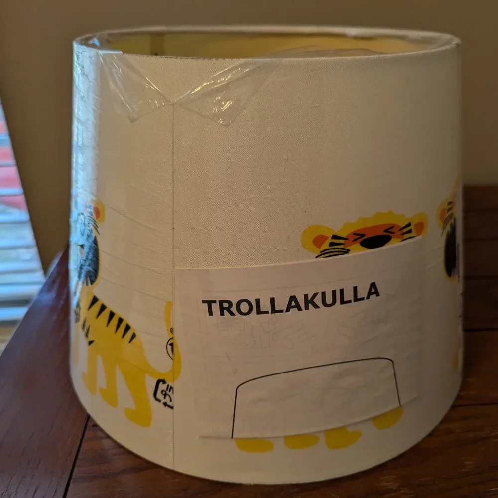 IKEA Trollakulla 13-inch Lamp Shade Twin Dragons Childs Room Imperfect